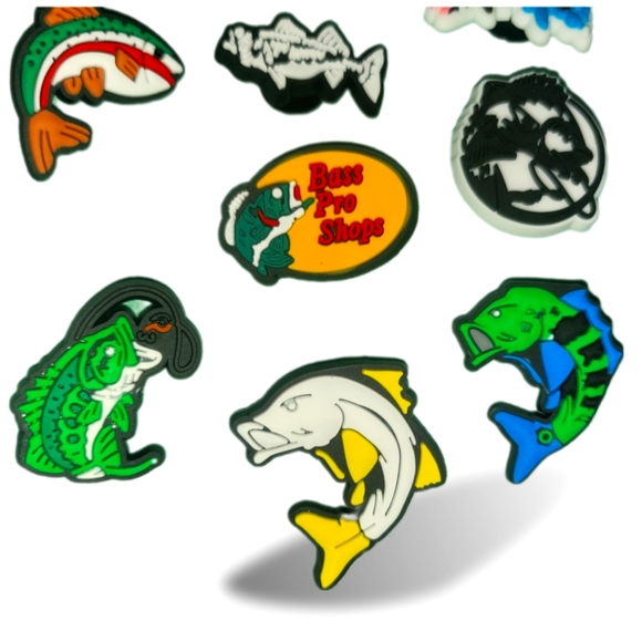 Bass Shoe Charms Set of 9 - Picture 2 of 4